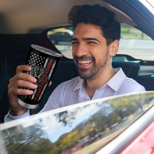 ZANIION To My Son Gifts Tumbler 20oz 1PC, Cool Birthday Gifts For Son From Mom/Dad Mug, Best Christmas Graduation Valentines Fathers Day Decoration Present Ideas For My Boy Coffee Cup