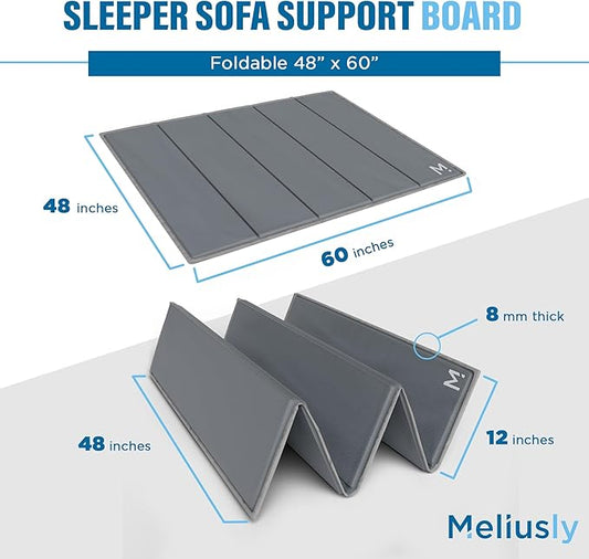Meliusly Heavy Duty Sleeper Sofa Support Board (60x48 - Queen Size) Reinforced Wood Sofa Bed Support, Pull Out Couch Mattress Board, Sleeper Bar Shield, SleeperSaver