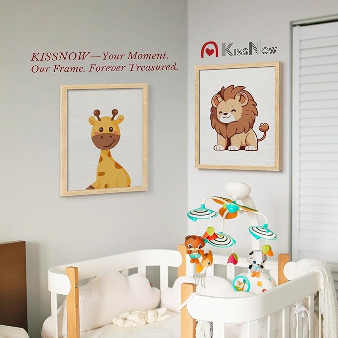 18x24 Poster Frame set of 2, Natural Oak Wood Picture Frame, Wall Hanging