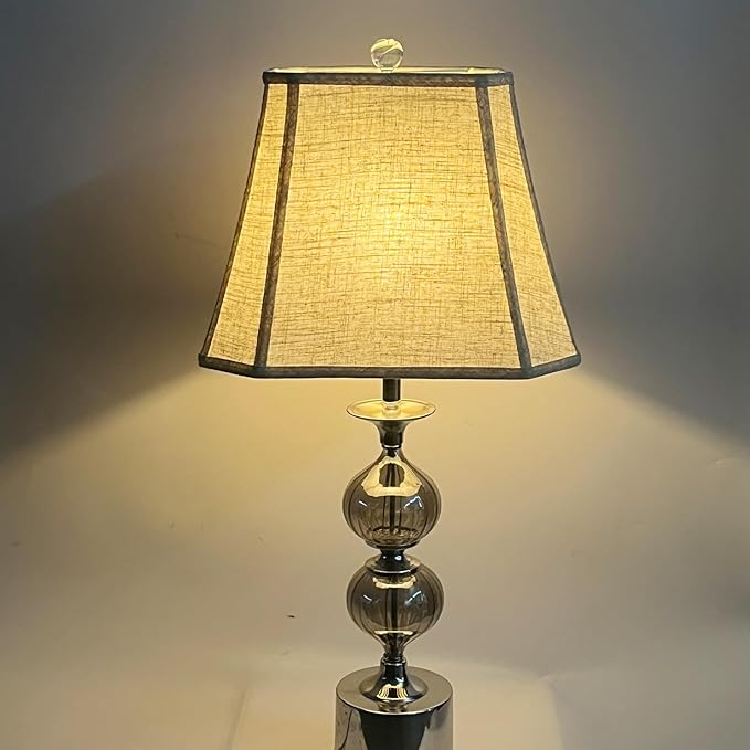 TOOTOO STAR (6 x 9)" x (11 x 14)" x 10.5" Linen Lamp Shade, Bell Cut Corner Lampshade for Table Lamp, Floor Lamp, Replaceable fabric lampshade