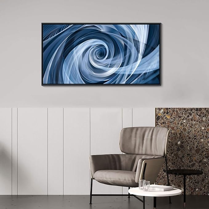 YDYSUNE Abstract art painting blue coil color graffiti white background modern artwork decoration living room bedroom kitchen 20x40 inches