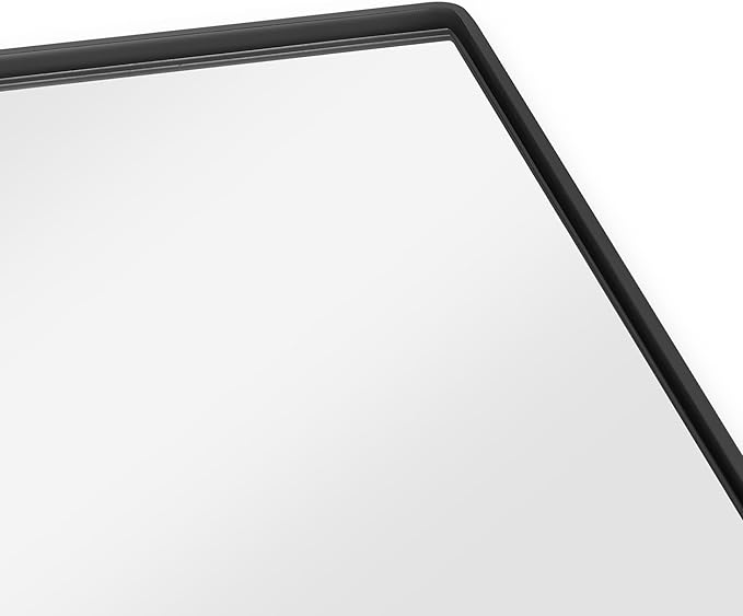 SogesHome Bathroom Medicine Cabinet with Mirror, Hexagon Mirror with 3-Tier Cabinet, Stainless Steel Frame and 2 Shelves for Bathroom, Bedroom, Entryway, Black