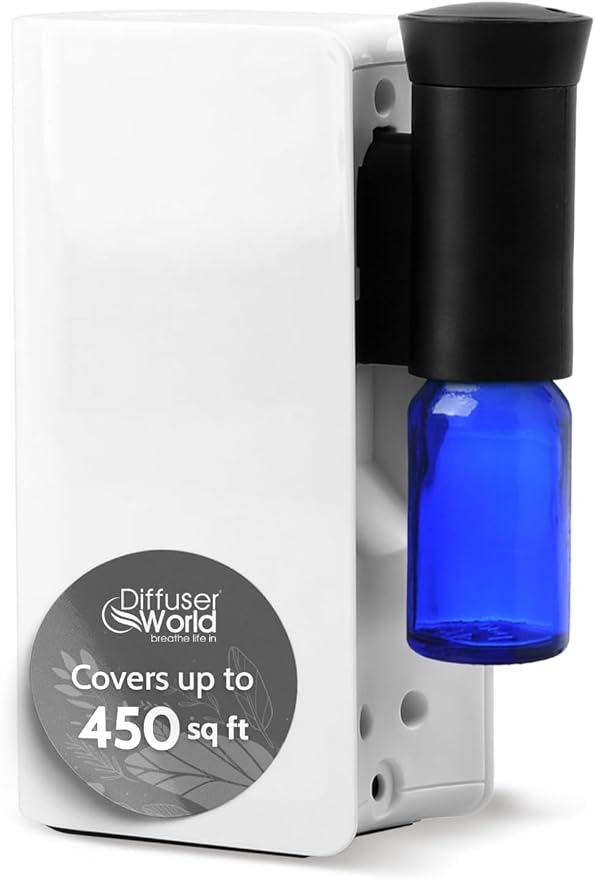 Aroma-Ace Mini Essential Oil Diffuser for Home Scent Diffusers - Portable Waterless Aromatherapy Diffusers with Rechargeable Battery, Nebulizing Atomizer Air Diffuser for Home - White