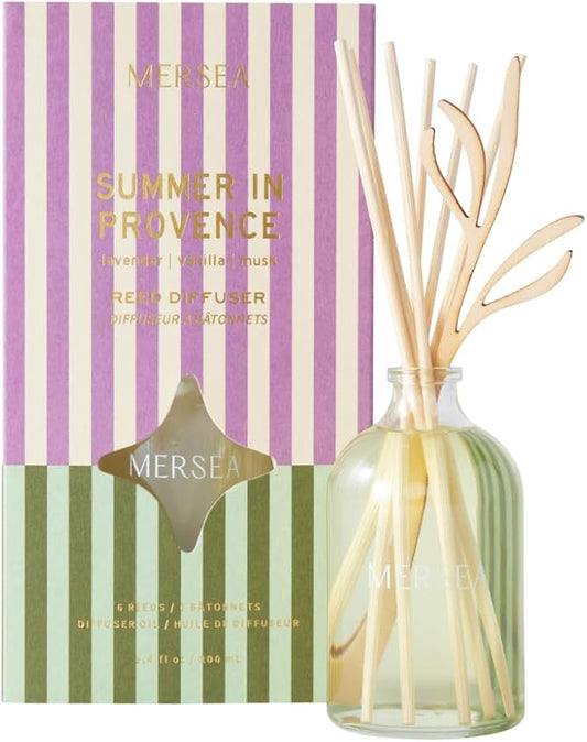 MERSEA Summer in Provence Reed Diffuser, Scented Glass Oil Diffuser (3.4 fl oz)