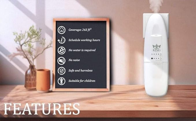 Diffuser Up to 500 Sq.FT Coverage-Nanotechnology Plug in Oil Diffuser Essential Oils (Bluetooth)-for Home and Office-Wall Silent & Waterless Oil Diffuser (Matt White)