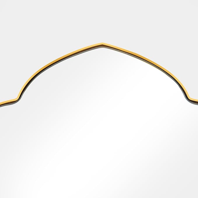 SogesHome Medicine Cabinet with Mirror, Magic Mirror with Cabinet 2 Shelves, Wall Mount/Recessed Mirror with Medicine Storage, Perfect for Bathroom and Home Decor, Gold