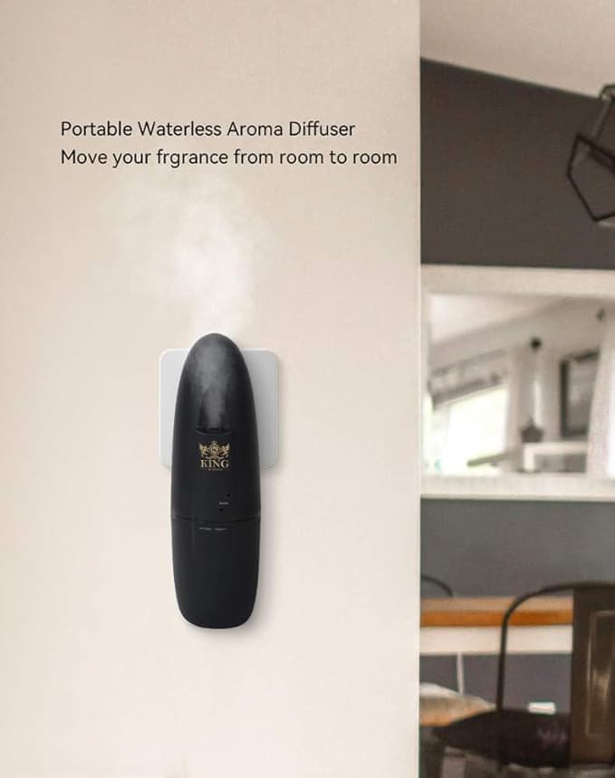 Diffuser Up to 500 Sq.FT Coverage-Nanotechnology Plug in Oil Diffuser Essential Oils (Bluetooth)-for Home and Office-Wall Silent & Waterless Oil Diffuser (Black)