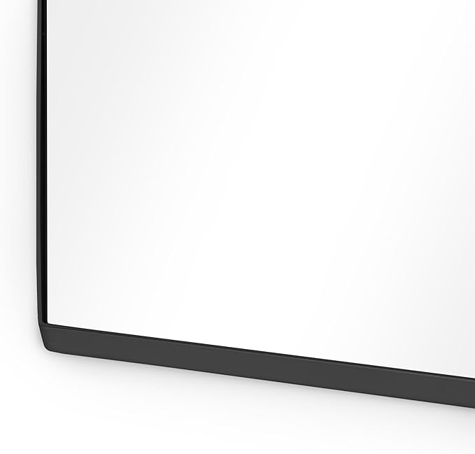 SogesHome Bathroom Medicine Cabinet with Mirror, Hexagon Mirror with 3-Tier Cabinet, Stainless Steel Frame and 2 Shelves for Bathroom, Bedroom, Entryway, Black