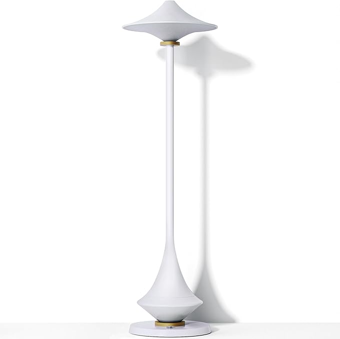 Modern Minimalist Cordless Table Lamp,Rechargeable,Aluminum Alloy Body for Living Room/Bedroom/Kitchen/Outside（White 1Pack）