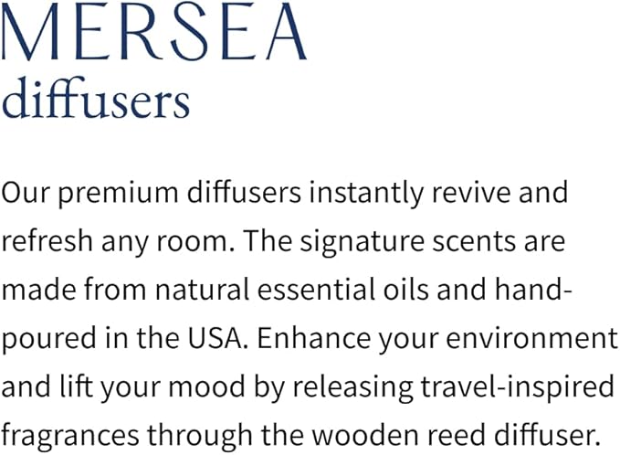 MERSEA Summer in Provence Reed Diffuser, Scented Glass Oil Diffuser (3.4 fl oz)