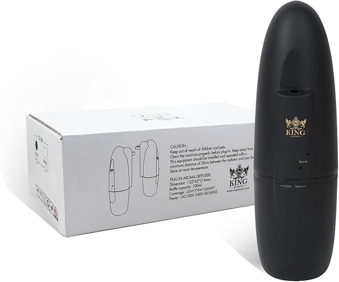 Diffuser Up to 500 Sq.FT Coverage-Nanotechnology Plug in Oil Diffuser Essential Oils (Bluetooth)-for Home and Office-Wall Silent & Waterless Oil Diffuser (Black)