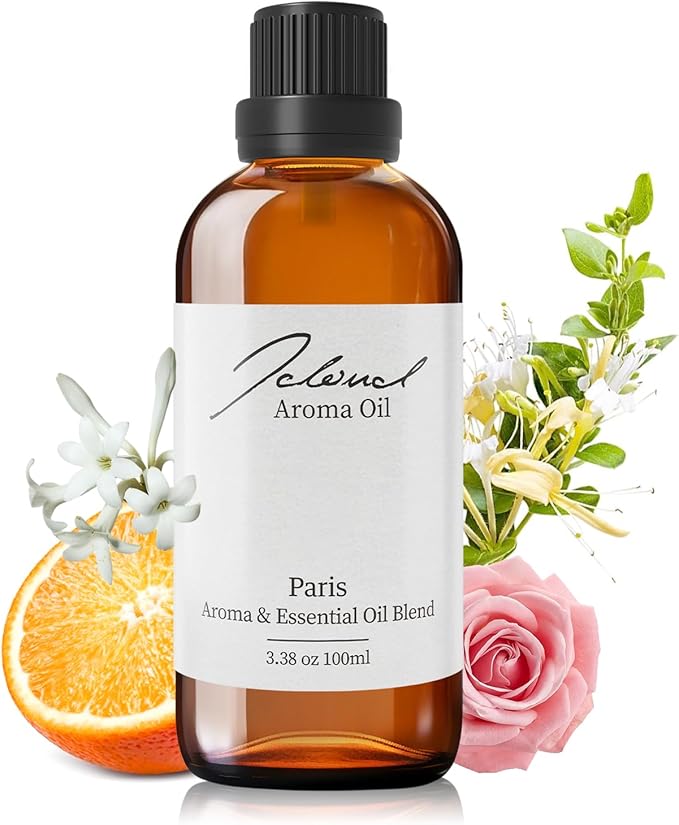 JCLOUD Paris Essential Oil for Diffuser - Hotel Diffuser Oil & Home Luxury Scents - Pure Aromatherapy Diffuser Oil with Rose, Jasmine and Honeysuckle, Natural & Pet Safe - 100mL