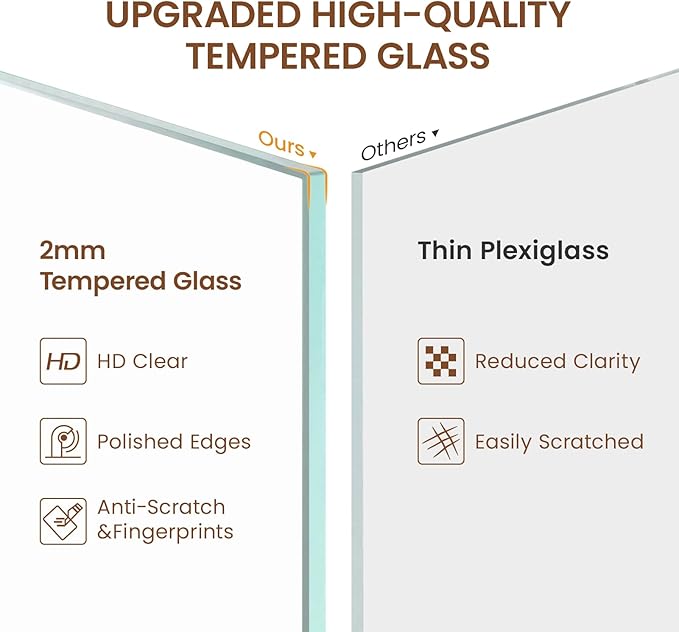 11x17 Picture Frame, USA-Sourced Walnut Wood Frame with Tempered Glass, Display 8x12 with Mat or 11x17 Without Mat, 11 by 17 Photo Frame for Vertical & Horizontal Display, Handcrafted, 1 Pack