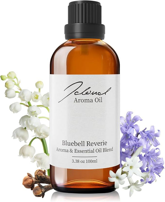 JCLOUD Bluebell Reverie Essential Oil for Diffuser - Hotel Diffuser Oil & Home Luxury Scents - Pure Aromatherapy Diffuser Oil with Bluebell, Jasmine and Amber, Natural & Pet Safe - 100mL