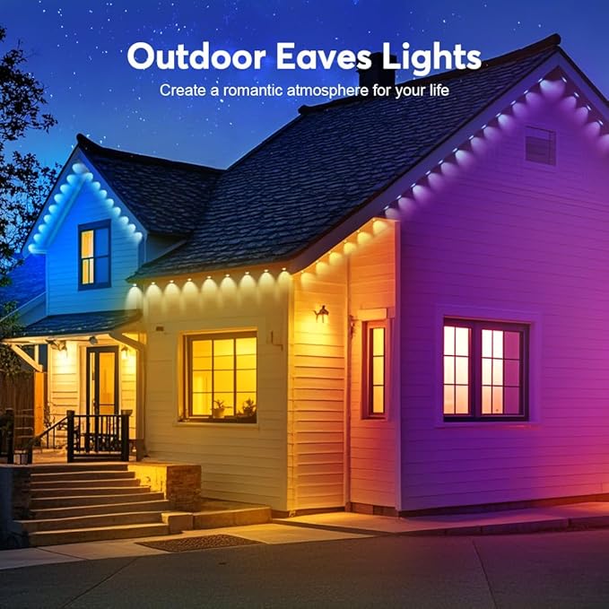 Permanent Outdoor Lights, Smart Decor with 72 Scene Modes, 100ft with 60 LED Lights, IP67 Waterproof for Outdoor Decorations, Work with App & Remote