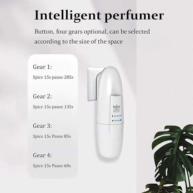 Diffuser Up to 500 Sq.FT Coverage-Nanotechnology Plug in Oil Diffuser Essential Oils (Bluetooth)-for Home and Office-Wall Silent & Waterless Oil Diffuser (Matt White)