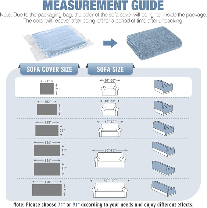 KinCam Couch Covers Washable Oversized Chair Cover Armchair Cover for Dogs Tassel Recliner Chair Sofa Cover Blanket Pet Friendly Soft and Durable for Most Furniture (71" x 71", Blue)