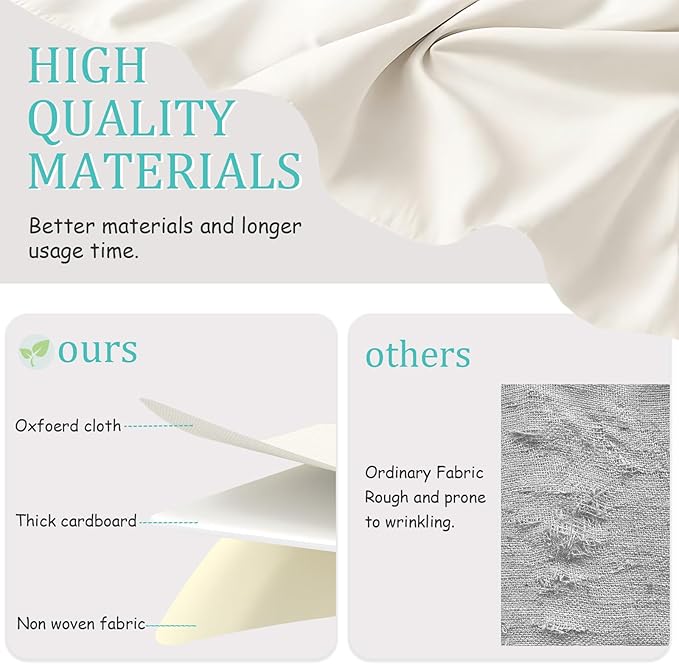 Foldable Storage Bin, Cube Organizer Basket with Flip-Top Lid and 2 Handles, Decorative Boxes for Shelves with Cover for Clothes, Towels, Blanket, 2 Pack, Beige, 13 x 9 x 7.9 In, XSNY12BEM-2