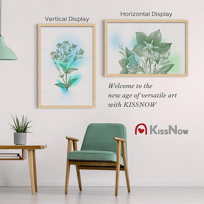 24x36 Poster Frame 2 Pack, Natural Oak Wood, Wall Gallery Picture Frame