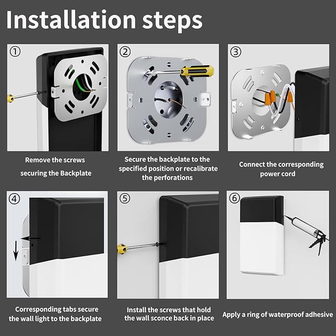 Outdoor Wall Lights RGB, 1500LM Smart Exterior Porch Sconces Wall Mounted Lighting, IP65 Waterproof, DIY Lighting for Garden, Garage and Patio - Ideal for Festivals The Christmas and Parties, 1 Pack