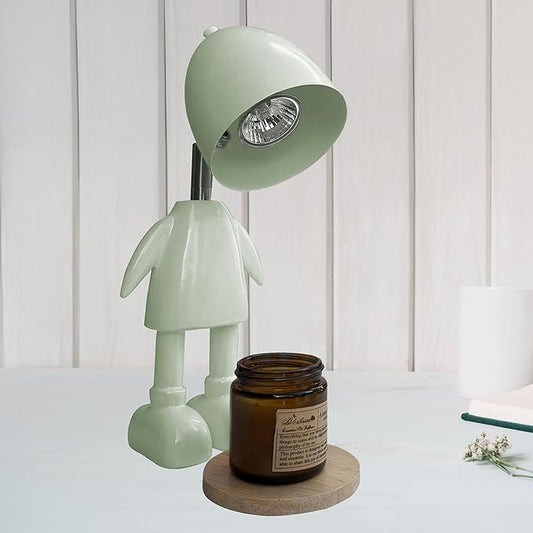 XoooX Green Robot Candle Warmer Lamp with Timer - Adult, Kids and Boys Office Desk and Bedroom Decor Lamp; Gaming Room Decor Aesthetic; Fun Man Cave Cool Stuff; Robot Scented Candle Melter Diffuser