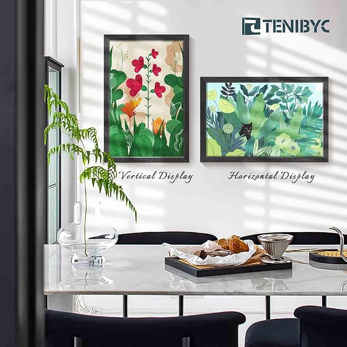 16x24 Picture Frame Set - 4 Pack, Classic Black Wood Grain, Wall Hanging Poster Frame for Photos, Posters, paintings & puzzles