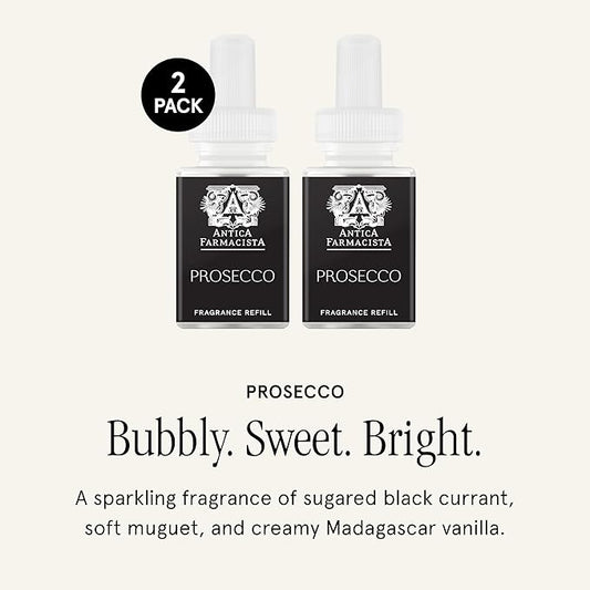 Pura & Antica Farmacista Home Scent Refill - Smart Home Air Diffuser - Up to 120-Hours of Luxury Fragrance per Refill - Household Essential - Safe - 2 Pack, Prosecco