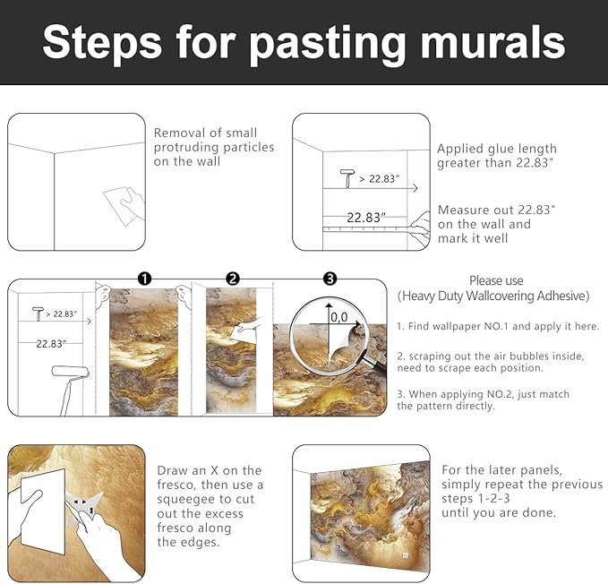 -Golden Clouds Ceiling Fabric Wallpaper Living Room Bedroom Bathroom Modern Boys Girls Kids Room Abstract Large Mural- 137"x96"（ not Peel and Stick）