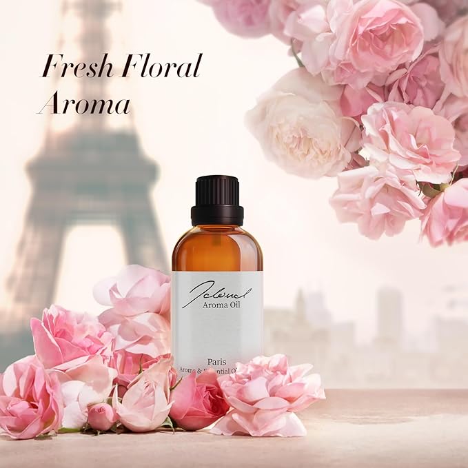 JCLOUD Paris Essential Oil for Diffuser - Hotel Diffuser Oil & Home Luxury Scents - Pure Aromatherapy Diffuser Oil with Rose, Jasmine and Honeysuckle, Natural & Pet Safe - 100mL