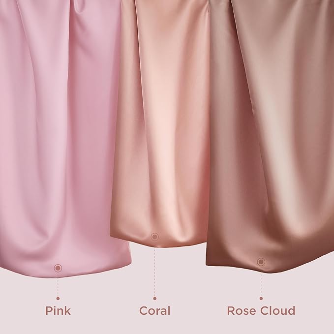 Bedsure Satin Pillowcase for Hair and Skin Queen, Similar to Silk Pillow Cases, Pillow Cases Set of 2 with Envelope Closure, Pink Room Decor Essentials,Pink Gifts for Women Girls 20x30 Inches, 2pcs