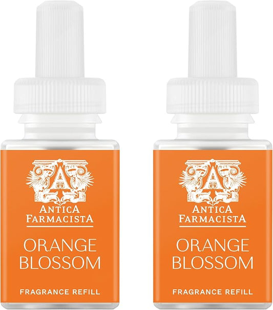 Pura & Antica Farmacista Home Scent Refill - Smart Home Air Diffuser - Up to 120-Hours of Luxury Fragrance per Refill - Household Essential - Safe Diffuser Fragrance - 2 Pack, Orange Blossom