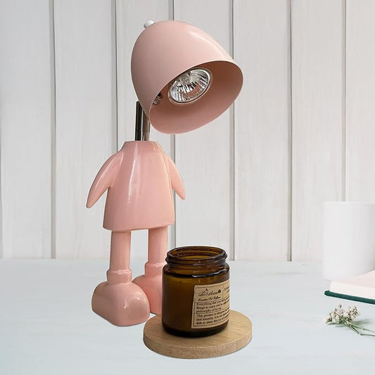 XoooX Pink Robot Candle Warmer Lamp with Timer - Adult, Kids and Boys Office Desk and Bedroom Decor Lamp; Gaming Room Decor Aesthetic; Fun Man Cave Cool Stuff; Robot Scented Candle Melter Diffuser