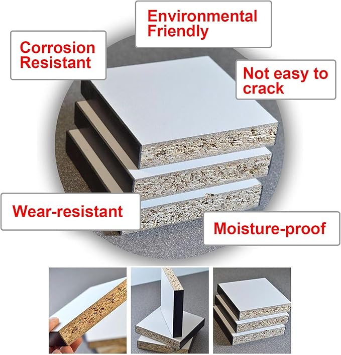 Generic Desktop Shelf, Dorm Desk Hutch, Adjustable Desktop Organizer Shelf Double H Display, Desk Organizer Shelf for Dormitory, Bedroom, Office, Free Combination, White
