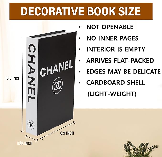 White Large | 4 PCS Decorative Books for Home Decor | Coffee Table Book Decor | Faux Books for Decoration | Aesthetic Shelf & Bookshelf Decor for Living Room, Bedroom, or Office