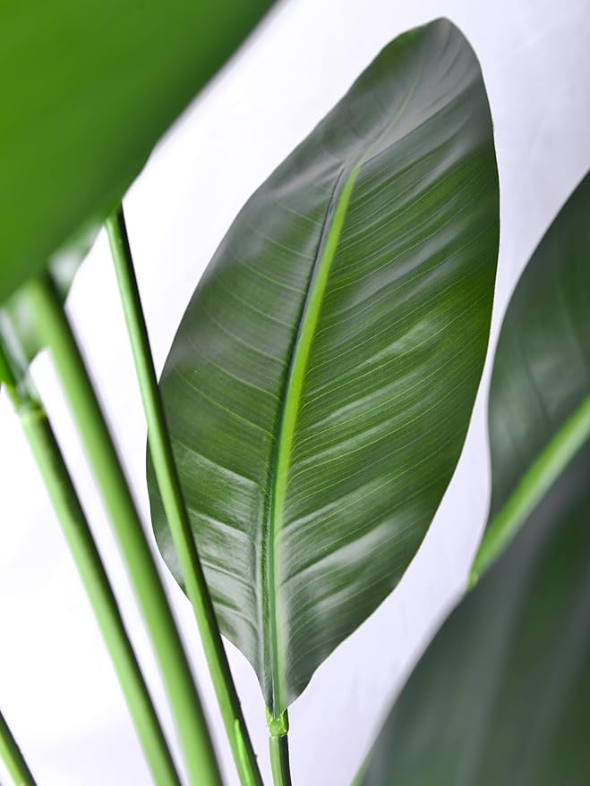 Artificial Bird of Paradise - Fake Plants Indoor Faux Tropical Palm Potted Dypsis Lutescens for Home Office Decor Housewarming (4FT-1Pack)