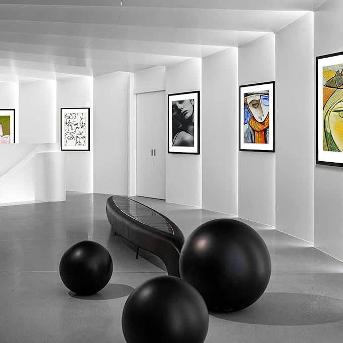 24x36 Picture Frame Set of 5, Black Poster Frame, Display Pictures 20 x 30 with Mat or 24 x 36 Without Mat for Horizontal or Vertical Wall Mounting, Wall Gallery Frame for Artwork