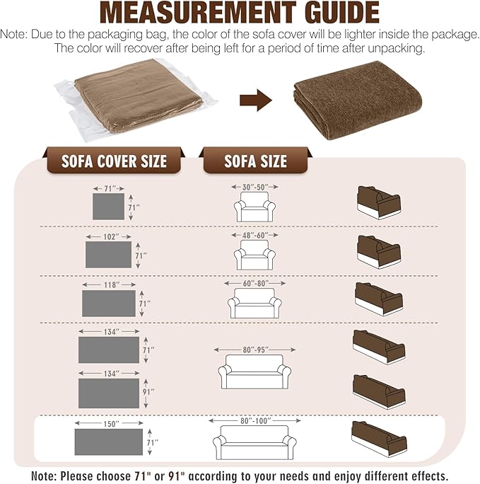 KinCam Couch Covers for 3-4 Cushion Couch Sofa Cover Washable Sectional Couch Cover for Dogs Tassel Sofa Blanket Cover Pet Friendly Soft and Durable for Most Furniture(71" x 150", Dark Coffee)