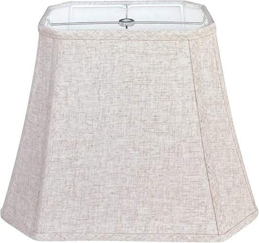 TOOTOO STAR (6 x 9)" x (11 x 14)" x 10.5" Linen Lamp Shade, Bell Cut Corner Lampshade for Table Lamp, Floor Lamp, Replaceable fabric lampshade