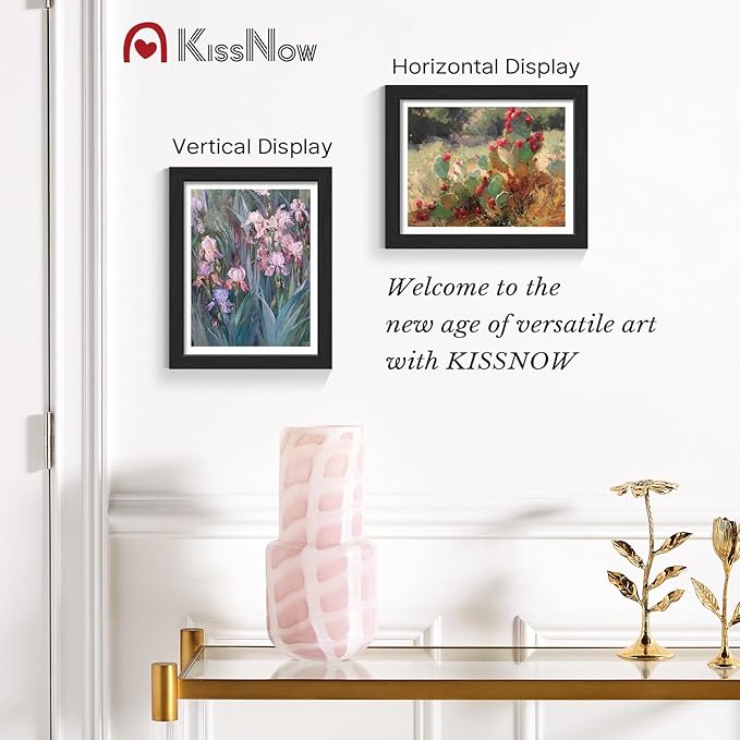 11x14 Picture Frame 2 Pack, Black Solid Wood, Wall Gallery Poster Frame