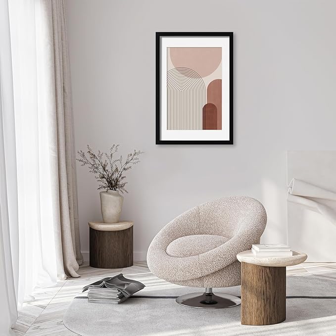 20x30 Picture Frame Set of 5, Black Poster Frame, Display Pictures 16 x 24 with Mat or 20 x 30 Without Mat for Horizontal or Vertical Wall Mounting, Wall Gallery Frame