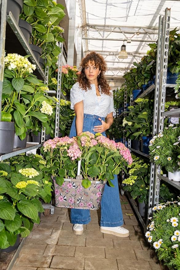 Reisenthel Carrybag Garden Taupe - Sturdy Shopping Basket with Lots of Storage Space and Practical Inner Pocket - Elegant and Water-Repellent,480 x 290 x 280 mm