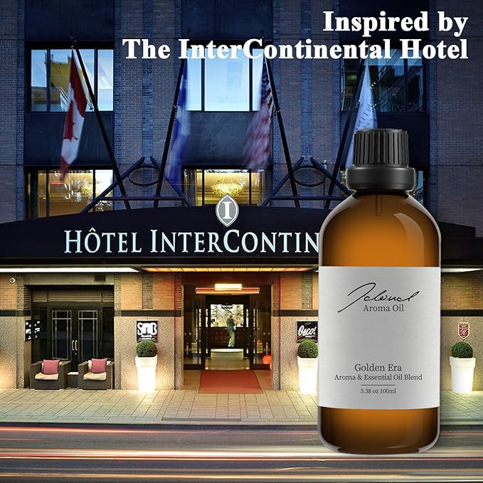 JCLOUD Golden Era Essential Oil Inspired by InterContinental Hotel | Hotel Scent - Pure Aromatherapy Diffuser Oil with Amber and Neroli Oil, Home Luxury & Hotel Scents for Diffuser - 100mL