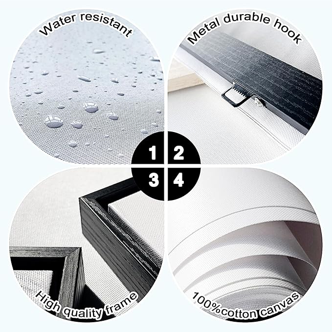 YDYSUNE Abstract Wall Art - Black Canvas Wall Decor Graffiti Lines Simple Art Modern Minimalist Artwork Prints Picture Contemporary Bedroom Living Room Office Decoration Framed Easy To Hang 20x40 Inch