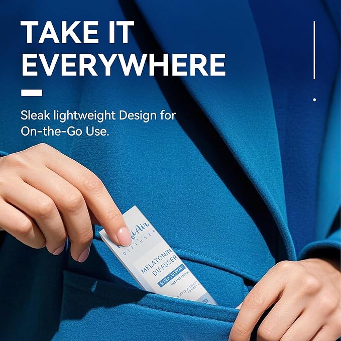 Herbal Diffuser Duo with Mullein, Melatonin & More丨Night & Day Relax Duo for Fresh Breath & Calm Sleep Support - 600 Uses Per Stick