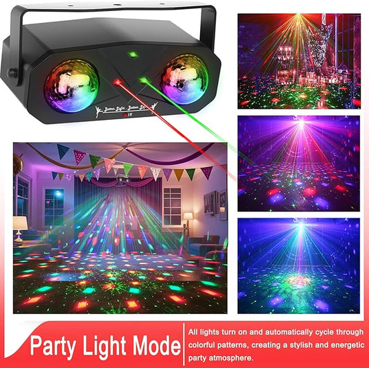 Party Lights DJ Disco Light,Disco Ball Star Projector RGB LED Strobe Lights Stage Light Sound Activated Ocean Wave Effect for Parties Club Holiday Christmas Birthday Wedding