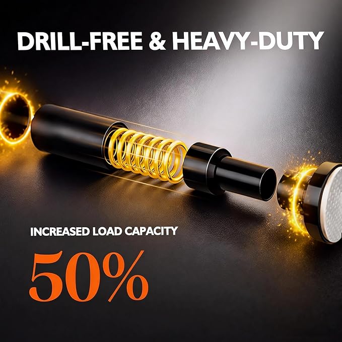 Room Divider Tension Rod No Drill, Adjustable 35-100" W x 43-120" H Freestanding Pole for Privacy,Room Divider Curtains,Black