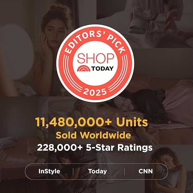 Bedsure Body Pillow Pillowcase - Cooling and Silky Long Body Pillow Covers with Envelope Closure, Satin Similar to Silk Pillowcase for Hair and Skin,Black,20x54 Inches