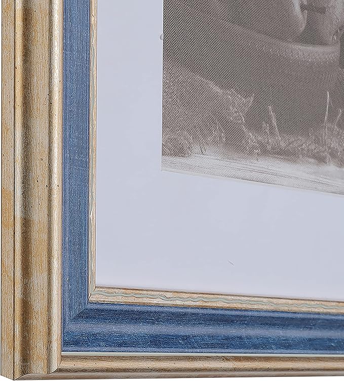 24 x 36 Frame 1-9/16" 24x36 Blue Gold Frame.24x36 Poster Frame.24 x 36 Picture Frames for Wall Mounting.Large Ornate 36x24 Canvas Oil Painting Frames Gothic Vintage Antique Luxury 3069.Baroque Wood Alternative-Polystyrene for Photo,Diploma,Puzzle,TV