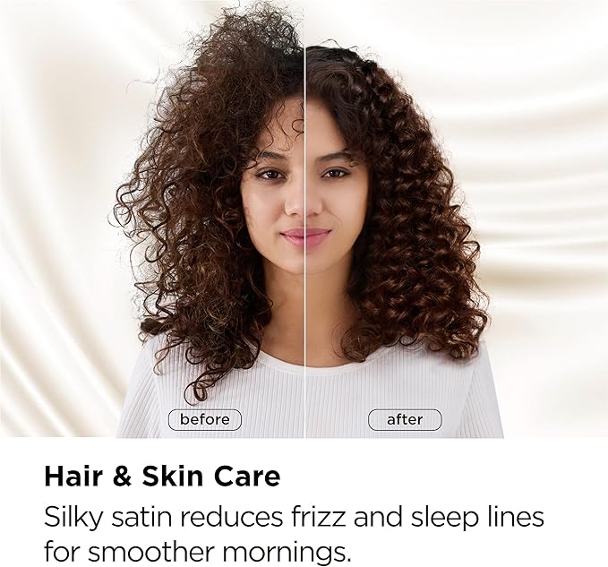 Bedsure Satin Body Pillow Pillowcase - Similar to Silk Body Pillow Cover Case with Envelope Closure,Cooling and Silky Long Pillowcase for Hair and Skin,Grey,20x54 Inches