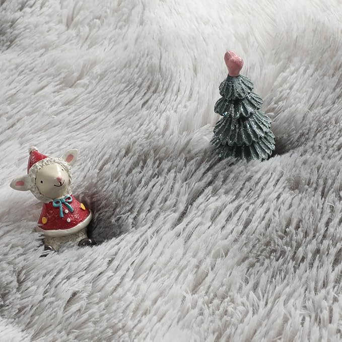 Amdrebio Tie-Dyed Light Grey Round Rugs for Living Room, 8x8 Rug, Extra Large Circle Area Rug for Bedroom, Soft Fluffy Carpet, Modern Floor Circular Rug, Big Shaggy Farmhouse Rug for Apartment